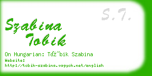 szabina tobik business card